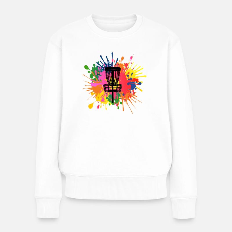 Disc Golf Discgolf Ultimate Discgolf Spieler Disc - Frauen Premium Bio Pullover - Weiß