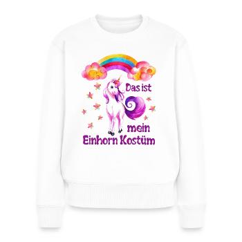 Costume de licorne fille doux carnaval de Mardi Gras - Pull Premium bio Femme - blanc - Devant - Julia (174cm)