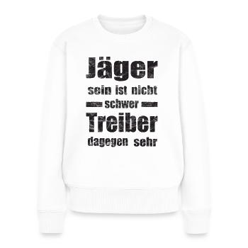 Drückjagd bekleidung für Jäger - Frauen Premium Bio Pullover - Weiß - Vorne - Julia (174cm)