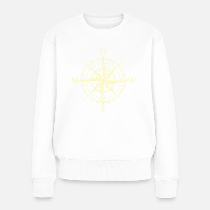 MÖWE - die Närrin des Nordens! - Frauen Premium Bio Pullover - Weiß