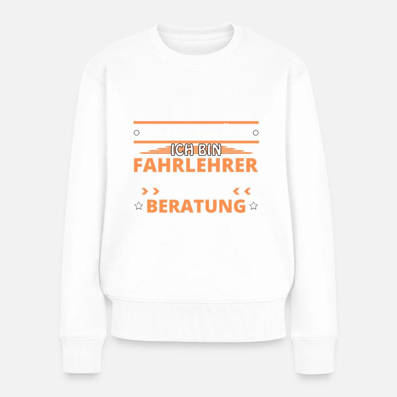 I Talk to Yourself - Driving Instructor Edition - Women's Premium Organic Jumper - white