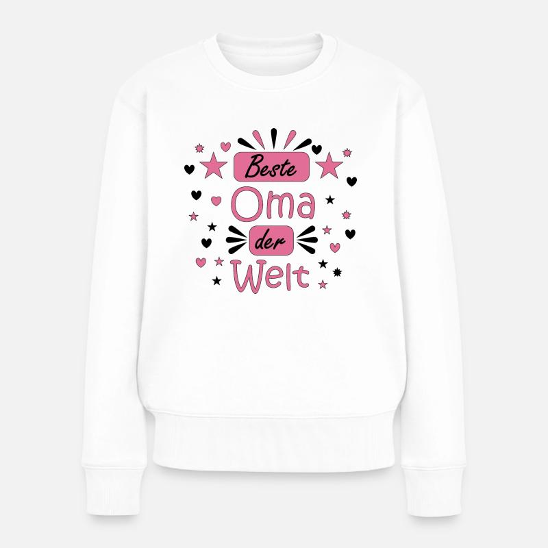 Beste Oma der Welt - Frauen Premium Bio Pullover - Weiß