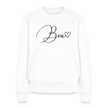 Bea Nom Prénom Fille - Pull Premium bio Femme - blanc - Devant - Julia (174cm)