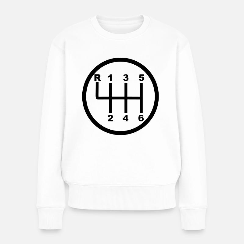 Gang Schaltung - Frauen Premium Bio Pullover - Weiß