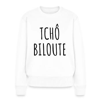 Ch'ti / Nord / Chti / Ch'ti mi / Nordiste - Pull Premium bio Femme - blanc - Devant - Julia (174cm)