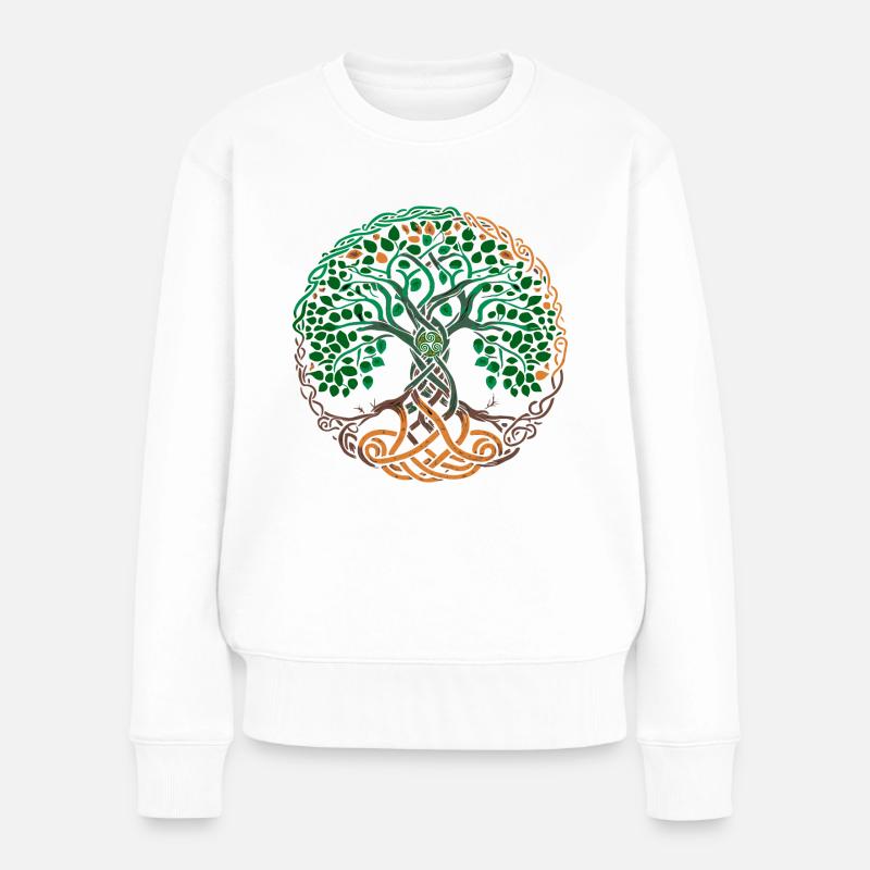 Arbre de vie celtique - Pull Premium bio Femme - blanc