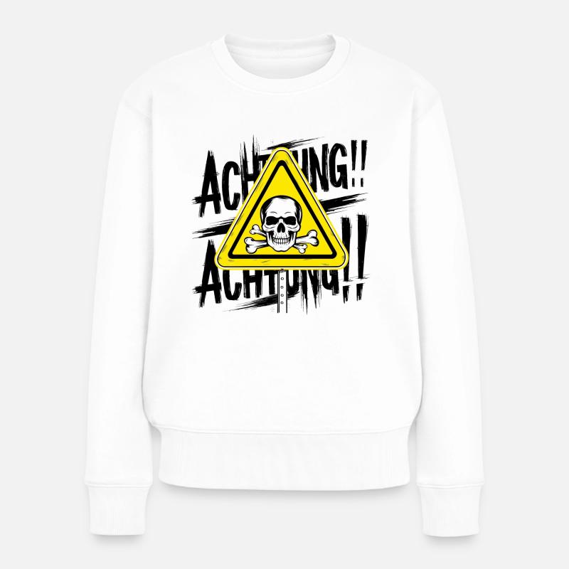 Achtung - Pull Premium bio Femme - blanc