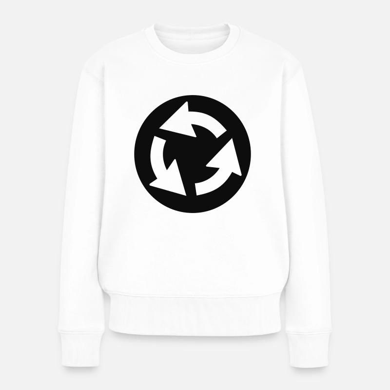 Circle,Arrow - Women's Premium Organic Jumper - white