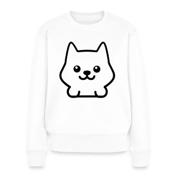 Chien - Pull Premium bio Femme - blanc - Devant - Julia (174cm)