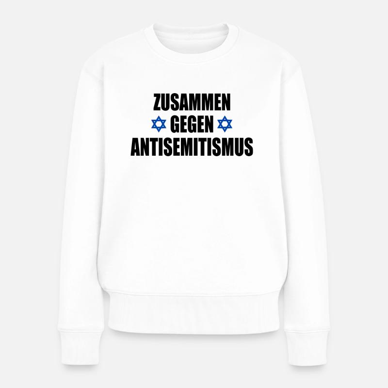 zusammen gegen antisemitismus - Frauen Premium Bio Pullover - Weiß