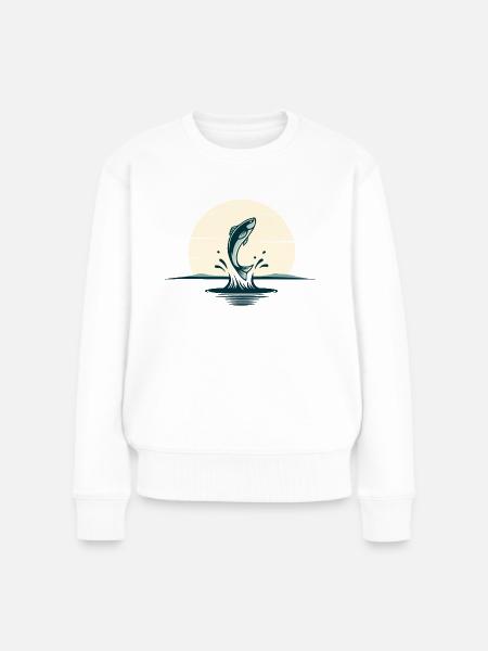 Jumping fish - Women's Premium Organic Jumper - white