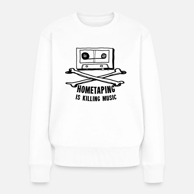 HOMETAPING IST KILLING MUSIC - Frauen Premium Bio Pullover - Weiß