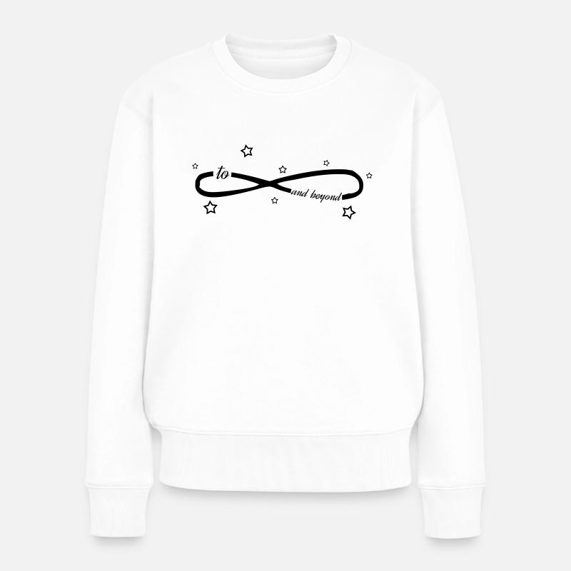 Bis zur Unendlichkeit und weiter - Frauen Premium Bio Pullover - Weiß