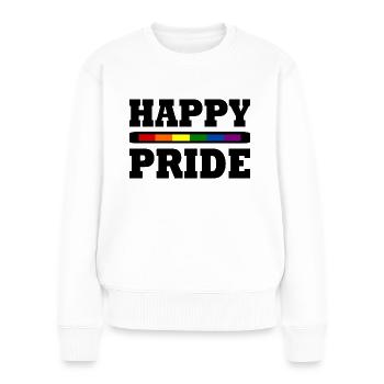 Happy pride - Women's Premium Organic Jumper - white - Front - Julia (174cm)