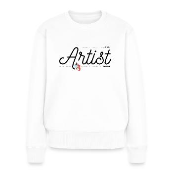 Nailartist Nägel designer - Urbaninme - Frauen Premium Bio Pullover - Weiß - Vorne - Julia (174cm)