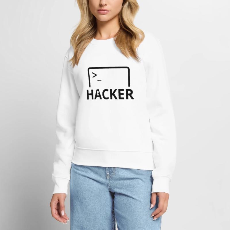 Hacker programmeur informatique Pull Premium bio Femme