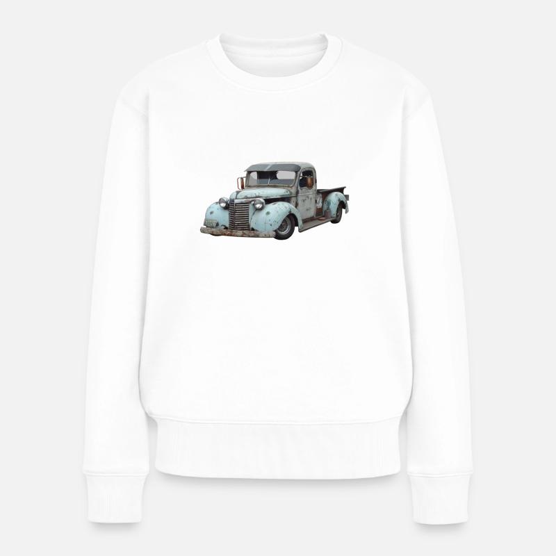 Oldtimer Pick Up - Pull Premium bio Femme - blanc
