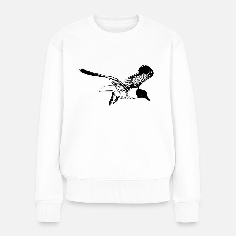 Vogel - Frauen Premium Bio Pullover - Weiß