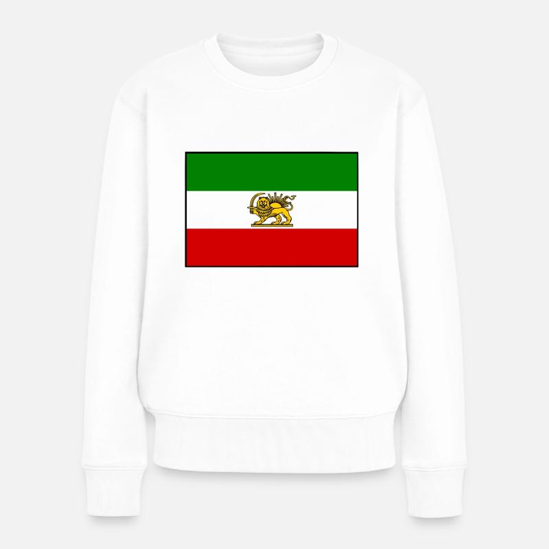 IRAN FLAGGE - Frauen Premium Bio Pullover - Weiß