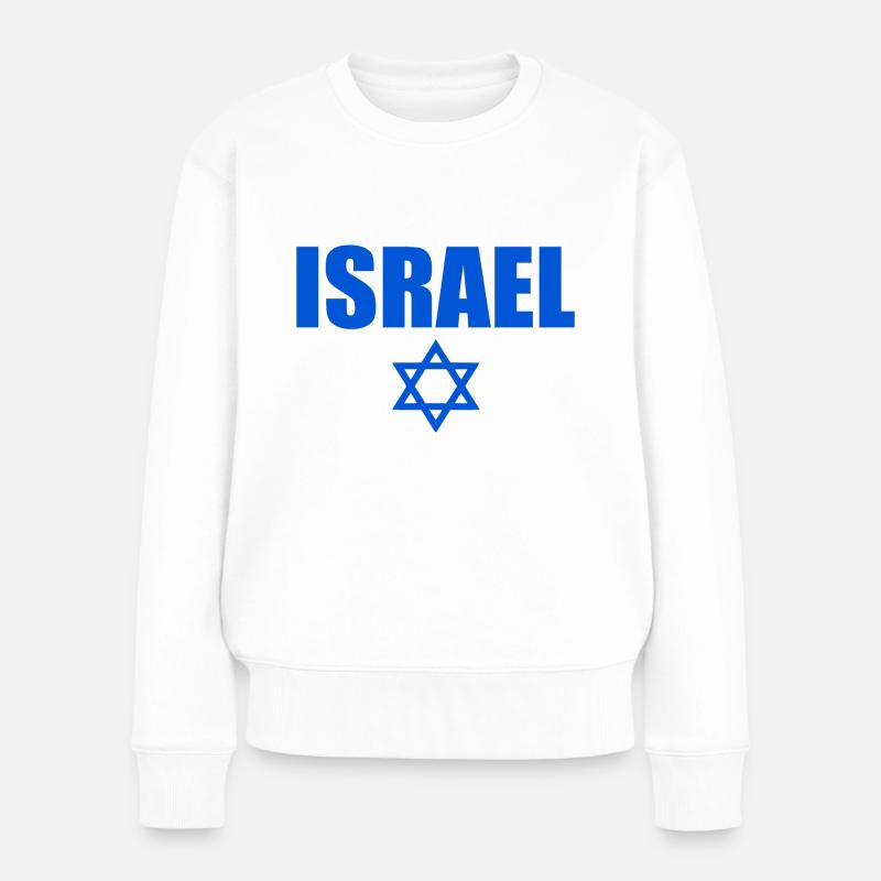 Israel - Frauen Premium Bio Pullover - Weiß