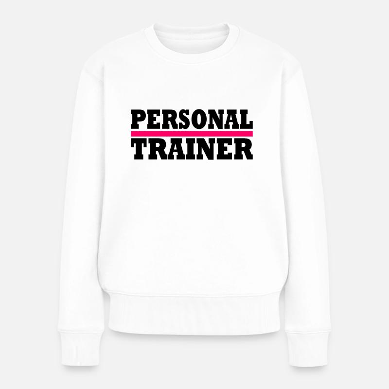 Personal trainer - Pull Premium bio Femme - blanc