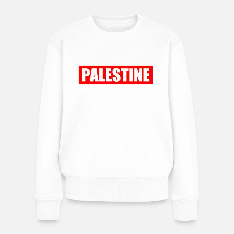 Palestina - Frauen Premium Bio Pullover - Weiß