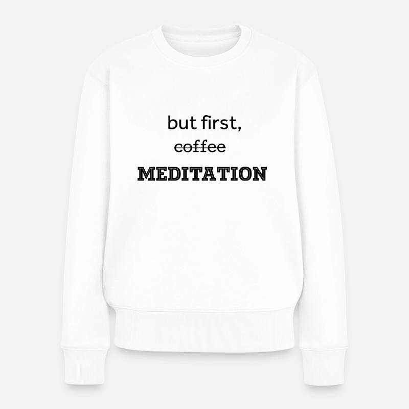 MÉDITATION - Pull Premium bio Femme - blanc