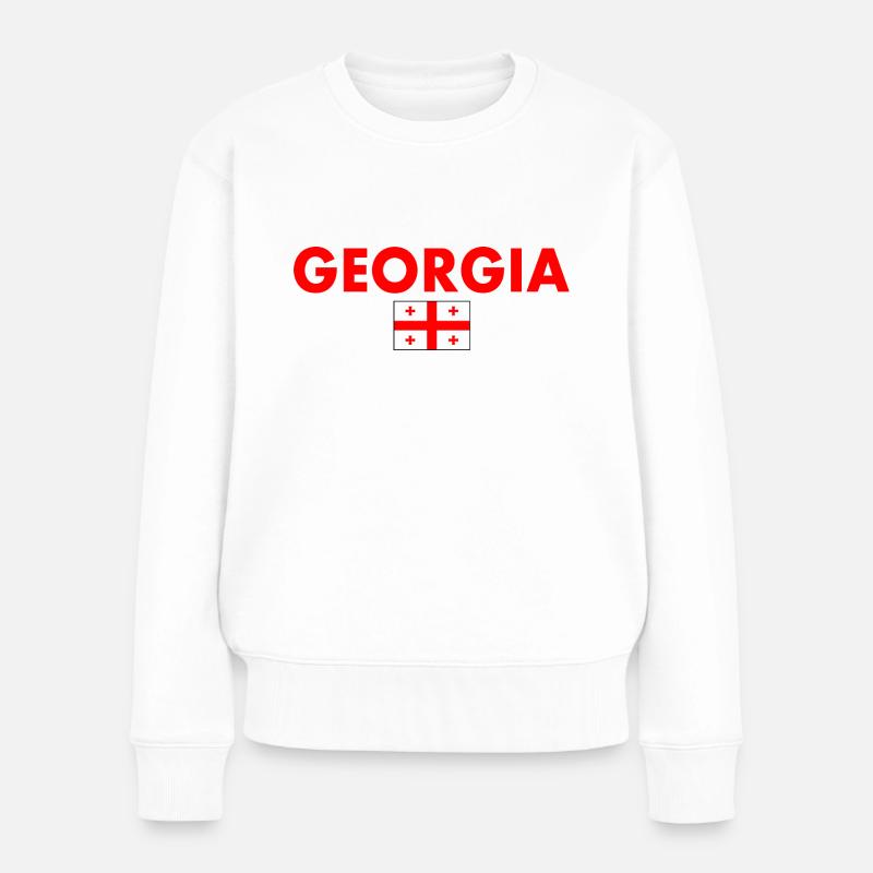 Georgia - Frauen Premium Bio Pullover - Weiß