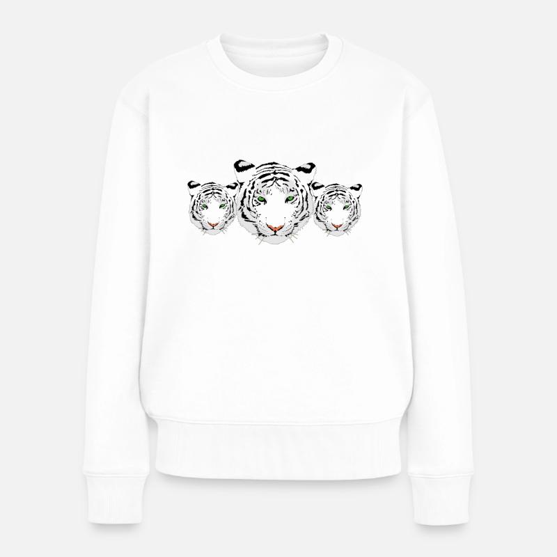 tigre blanc - Pull Premium bio Femme - blanc