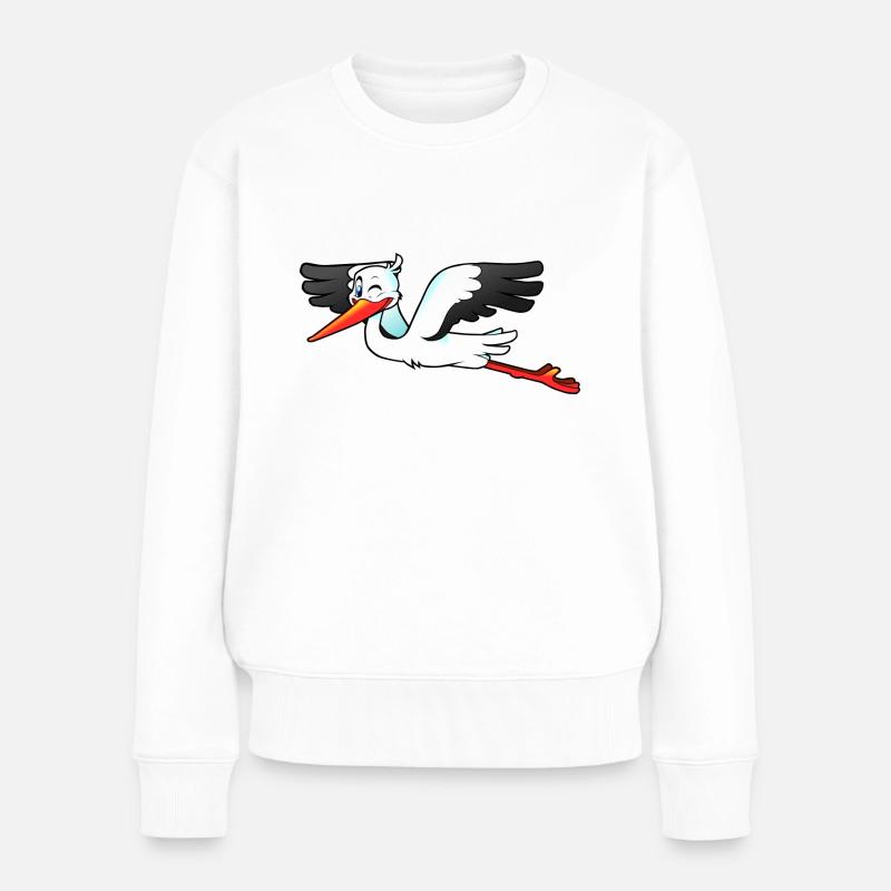 cigogne - Pull Premium bio Femme - blanc