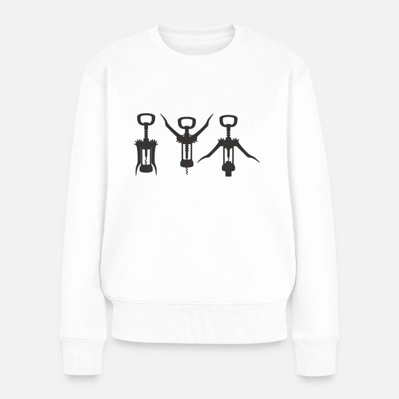 Flaschenöffner - Frauen Premium Bio Pullover - Weiß