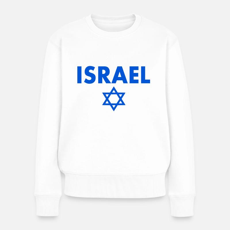 Israel - Frauen Premium Bio Pullover - Weiß