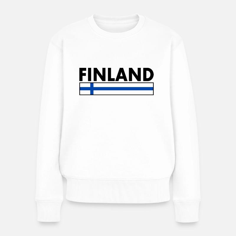 FINNLAND - Frauen Premium Bio Pullover - Weiß