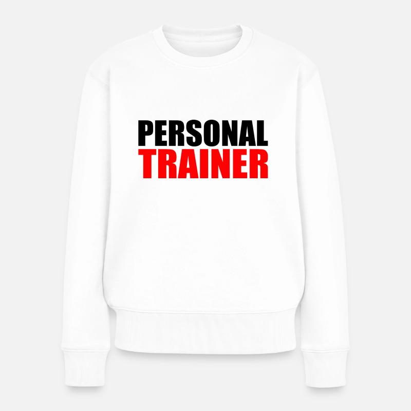 Personal trainer - Pull Premium bio Femme - blanc
