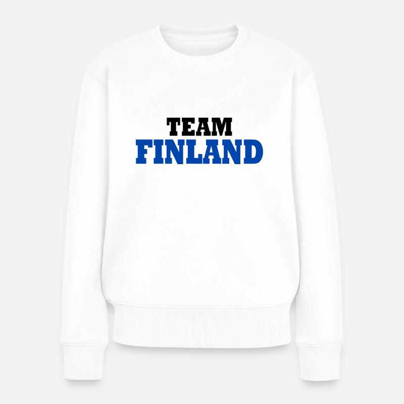 Finnland - Frauen Premium Bio Pullover - Weiß
