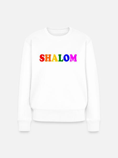 Shalom - Frauen Premium Bio Pullover - Weiß