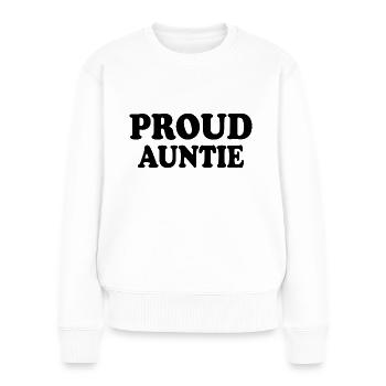 Proud auntie - Pull Premium bio Femme - blanc - Devant - Julia (174cm)