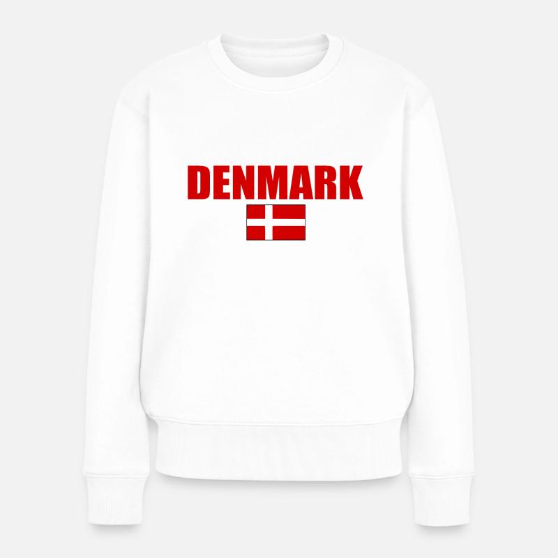 Dänemark - Frauen Premium Bio Pullover - Weiß