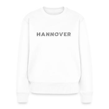 Hanovre Lettrage de la ville allemande de Basse-Saxe - Pull Premium bio Femme - blanc - Devant - Julia (174cm)