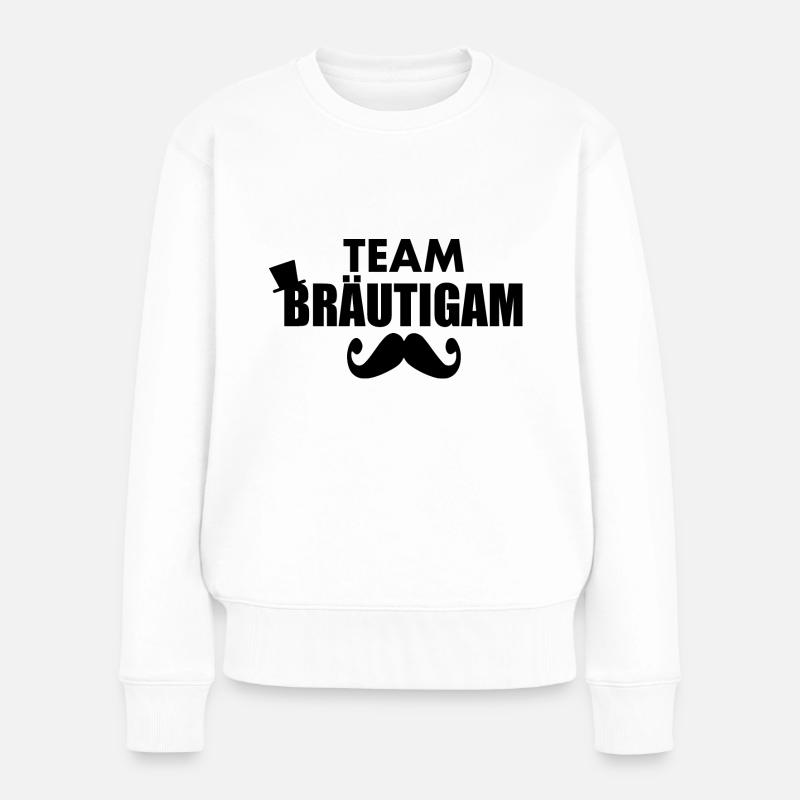 Team bräutigam - Frauen Premium Bio Pullover - Weiß
