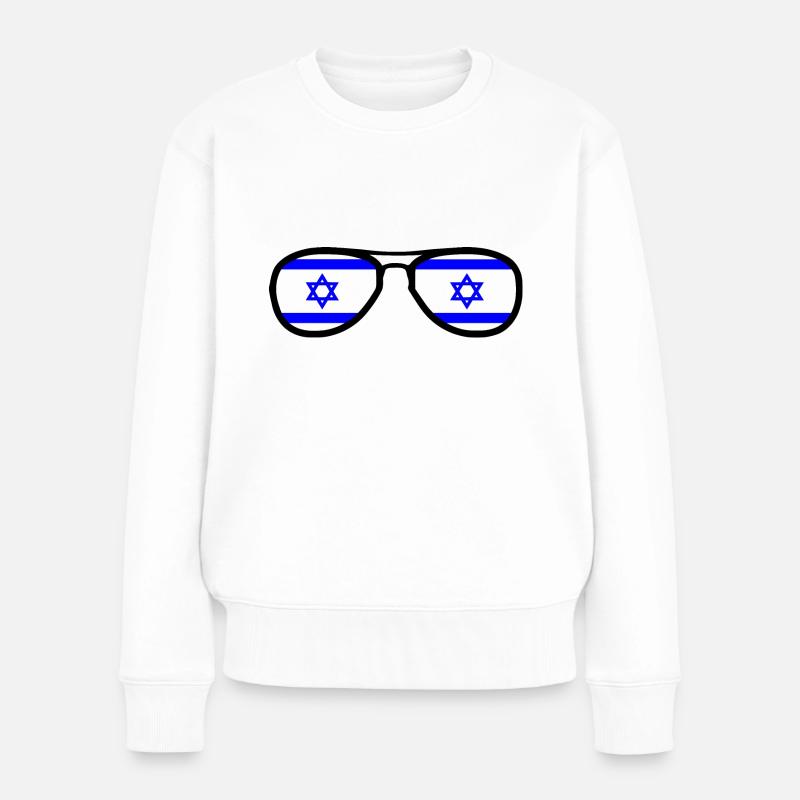 Israel - Frauen Premium Bio Pullover - Weiß