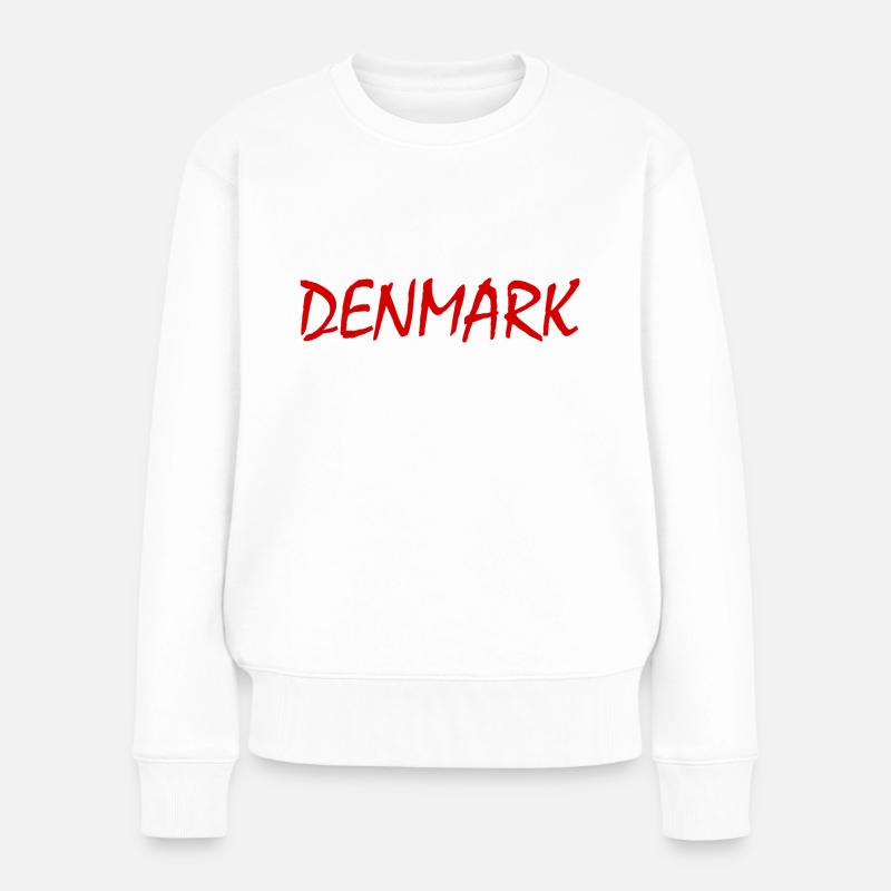 Dänemark - Frauen Premium Bio Pullover - Weiß