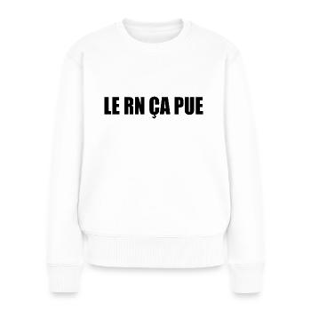 le rn ça pue - Pull Premium bio Femme - blanc - Devant - Julia (174cm)