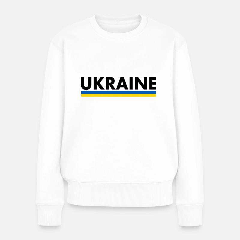 Ukraine - Pull Premium bio Femme - blanc