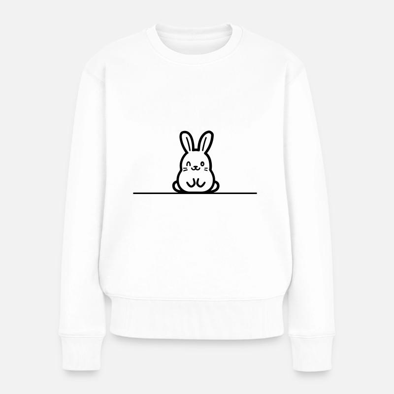 Hase Ostern - Frauen Premium Bio Pullover - Weiß