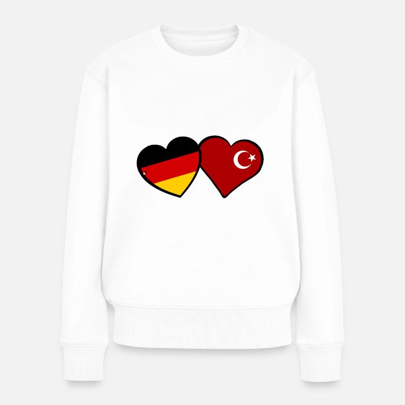Die deutsch türkische Partnerschaft - Frauen Premium Bio Pullover - Weiß