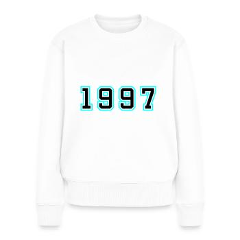 1997 Jahr Geburtstag - Frauen Premium Bio Pullover - Weiß - Vorne - Julia (174cm)