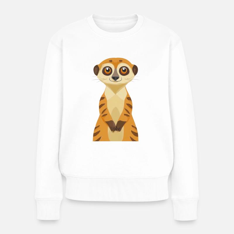 Erdmännchen - Frauen Premium Bio Pullover - Weiß
