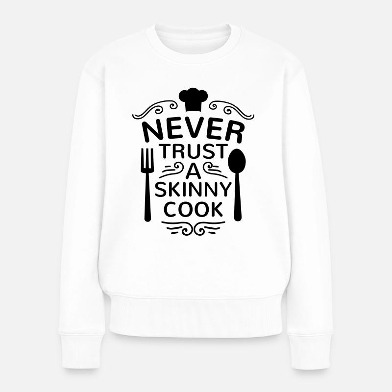 Bester Koch Köchin lecker kochen Küche lustig dick - Frauen Premium Bio Pullover - Weiß