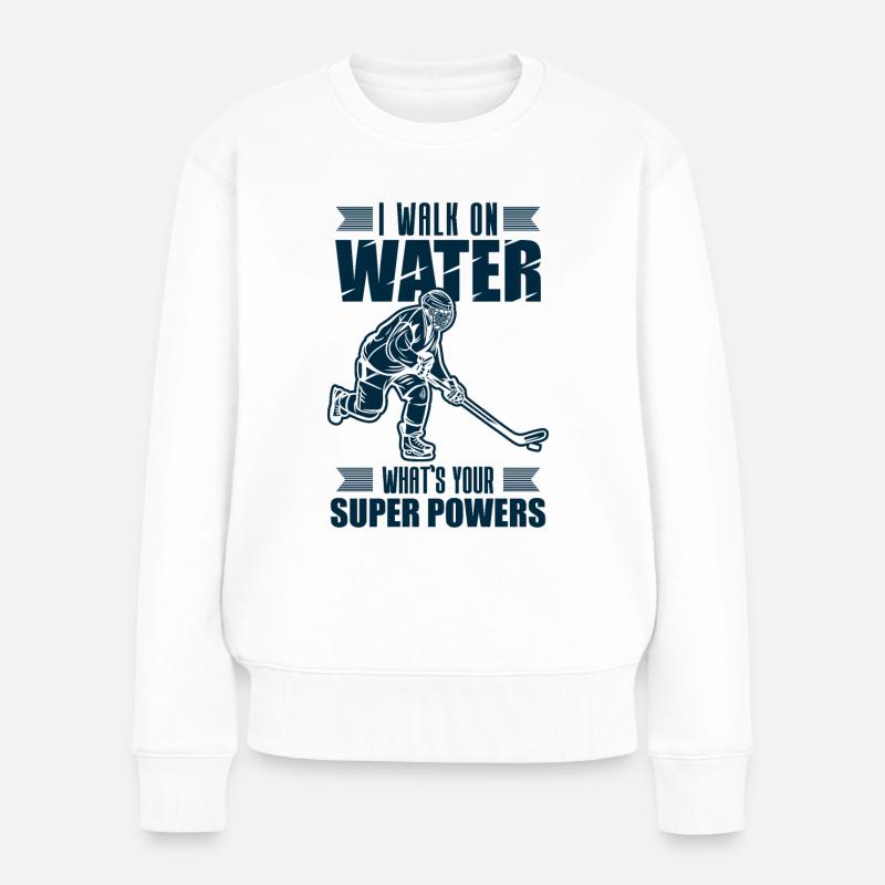 Eishockey Trainer Eishockey Spieler Eishockey Schl - Frauen Premium Bio Pullover - Weiß